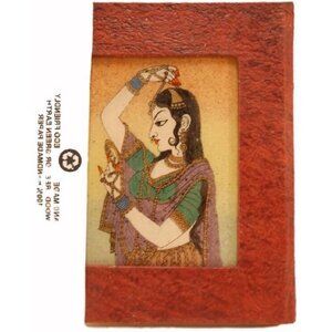 Eco Friendly Handmade Paper Journal w/ Gemstone Painting on Cover